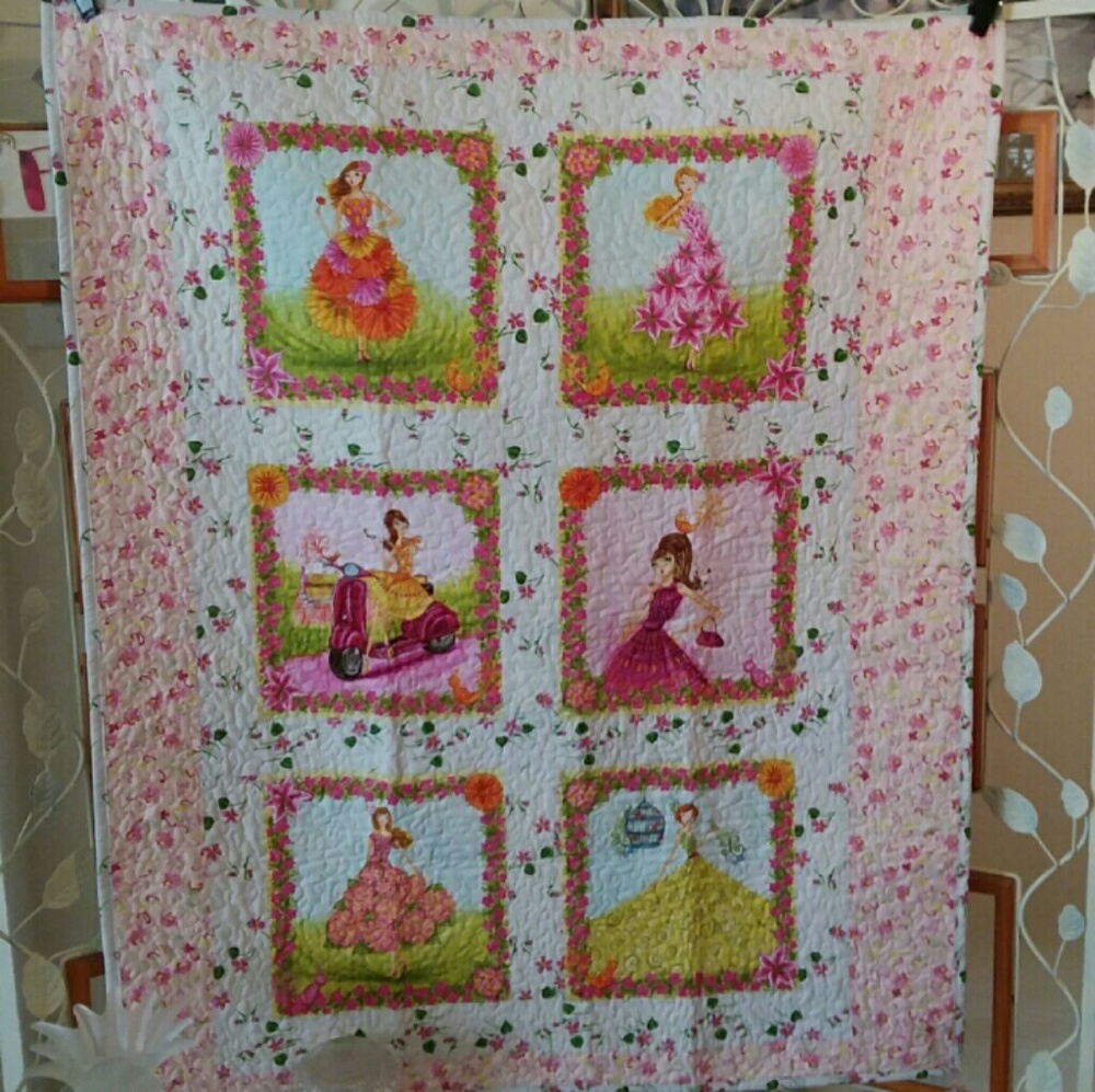 Quilt Handmade "Flower Garden Ladies"